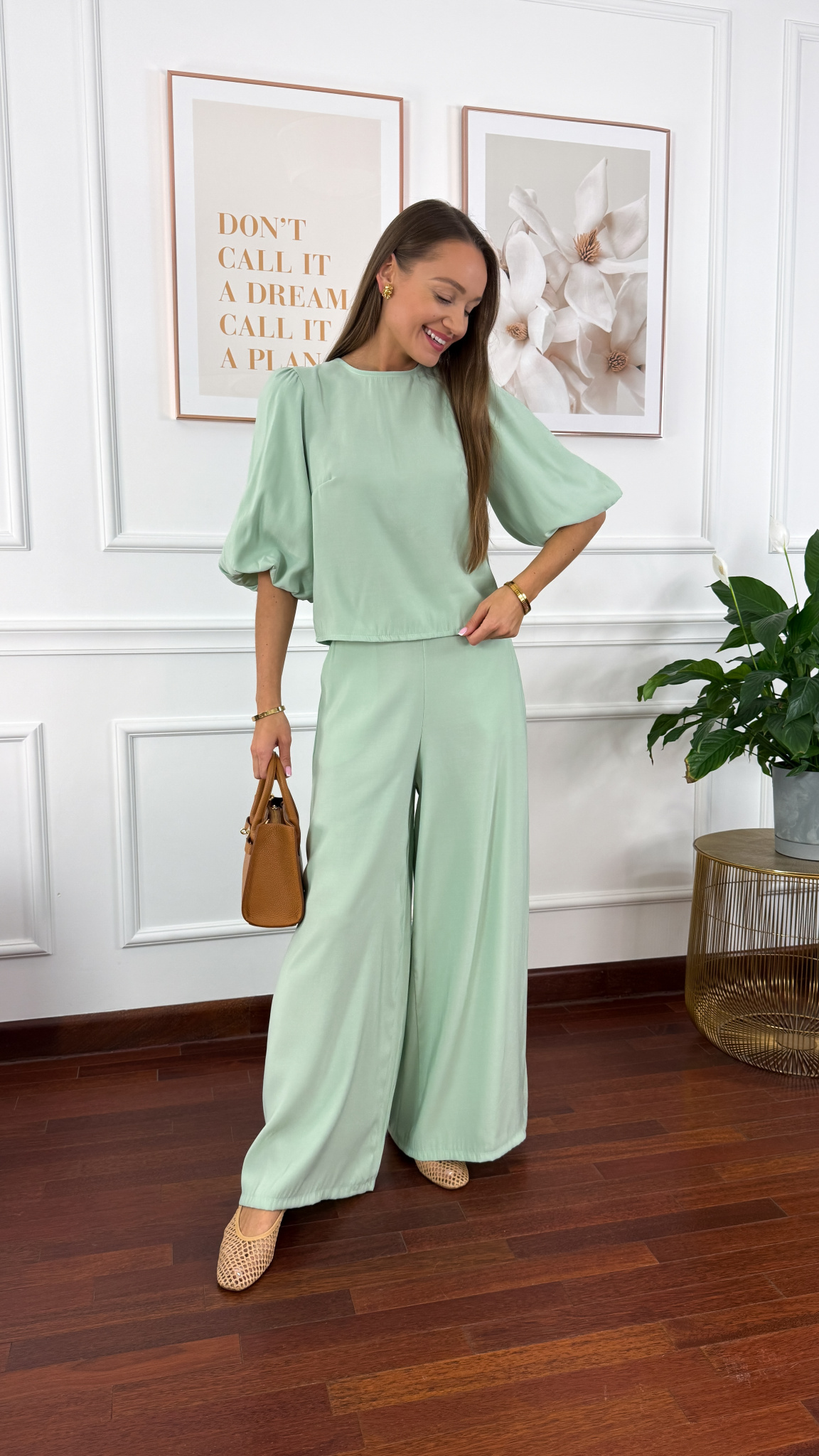 Wiskozowy komplet Cares matcha