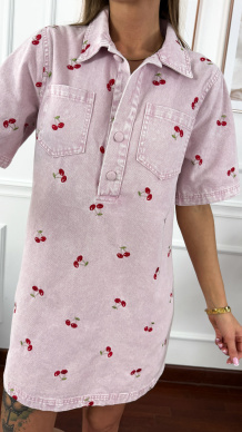 Sukienka Ibiza w wiśnie różowa