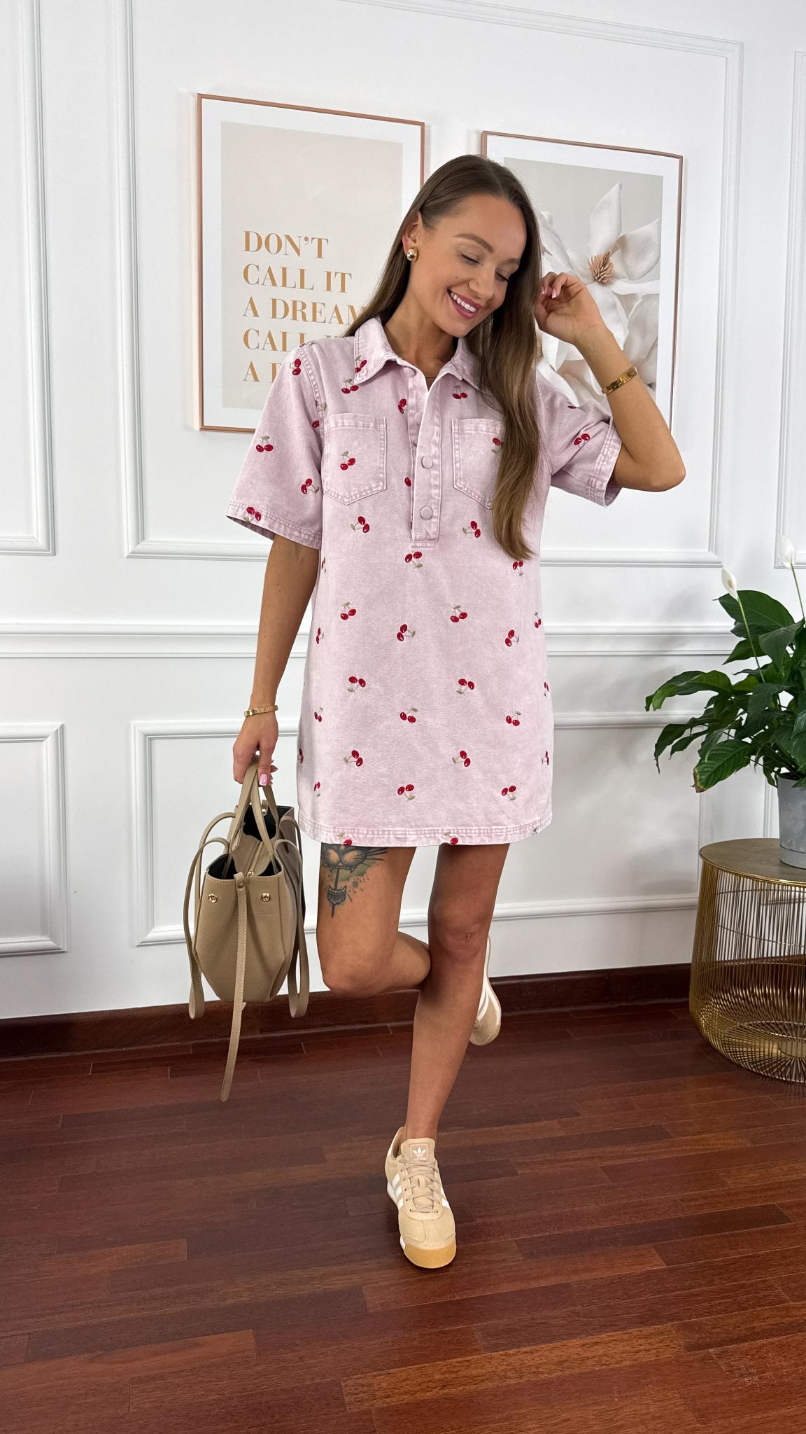 Sukienka Ibiza w wiśnie różowa