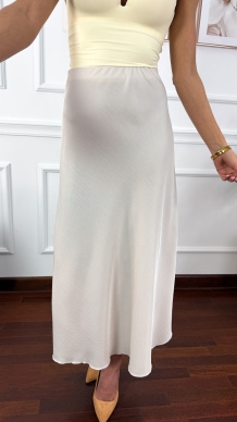 Wiskozowa spódnica Hesia beżowa