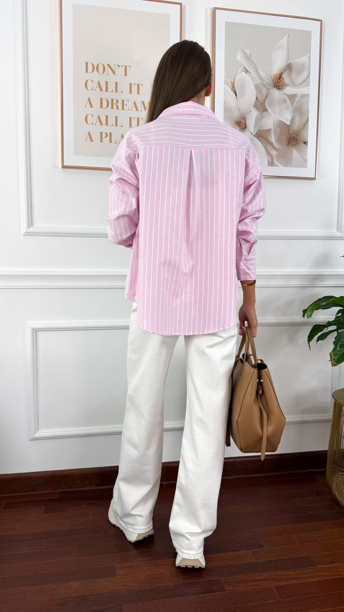 Bawełniana koszula w paski Betty różówa