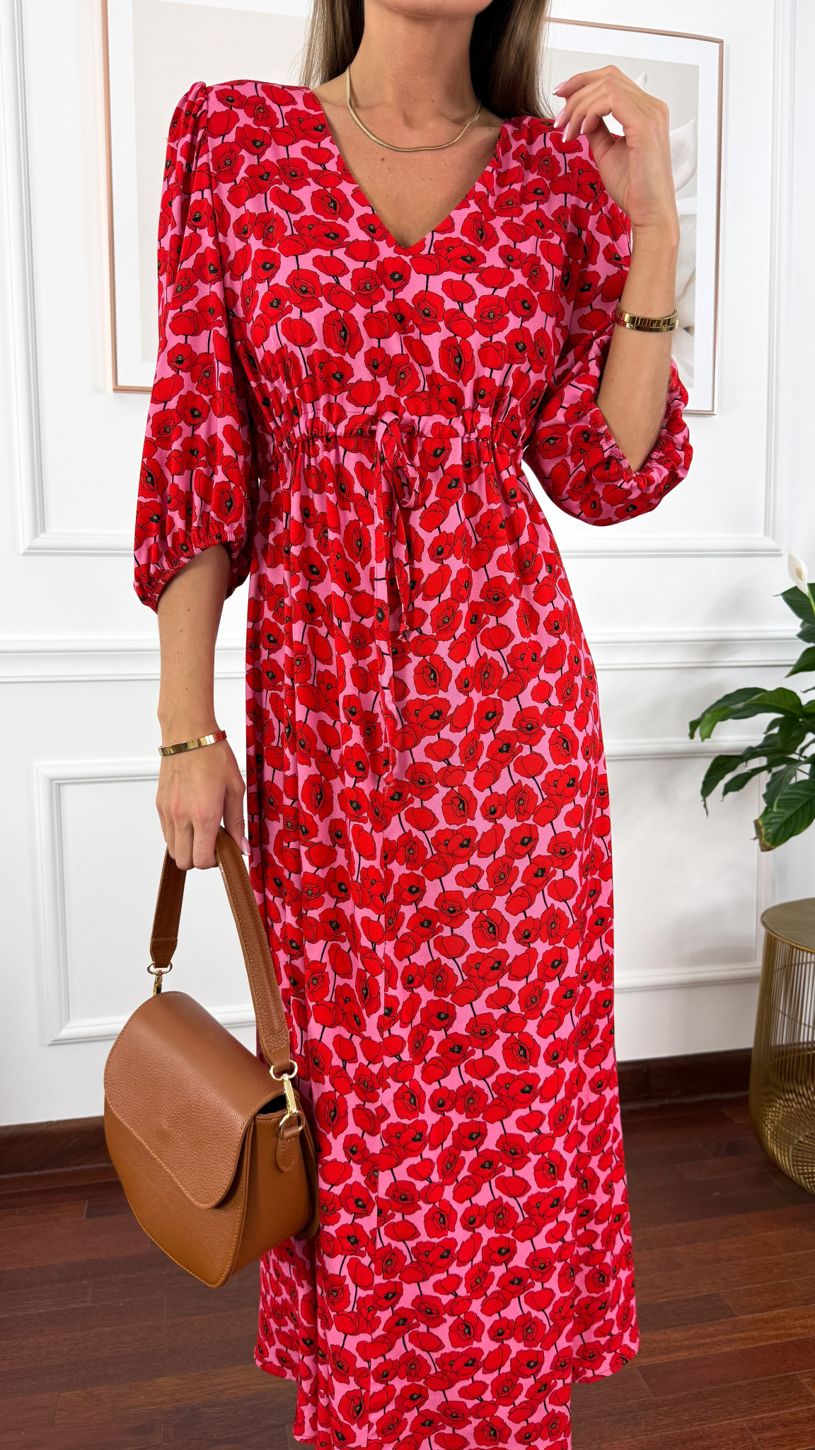 Wiskozowa sukienka Flower w maki