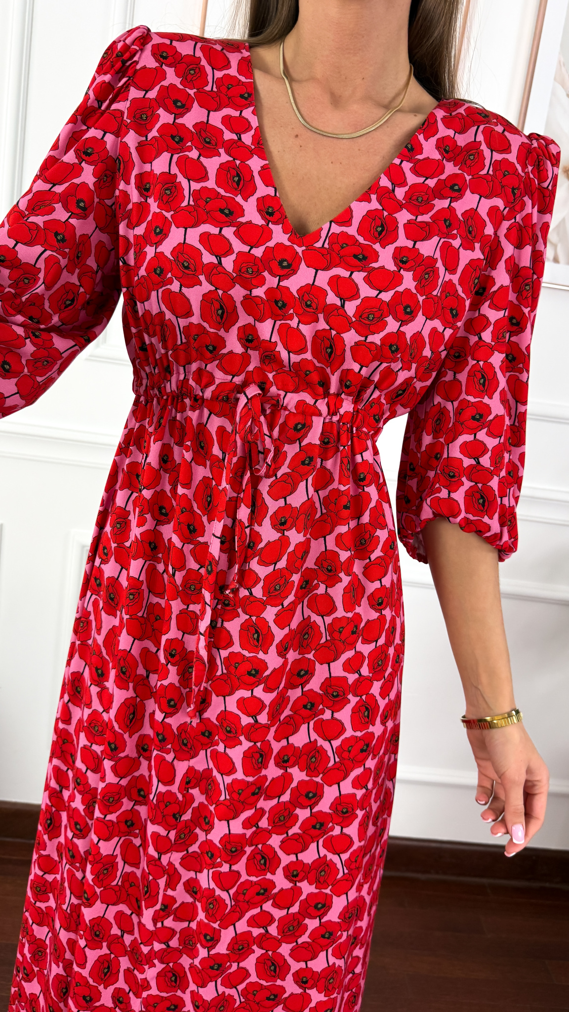 Wiskozowa sukienka Flower w maki