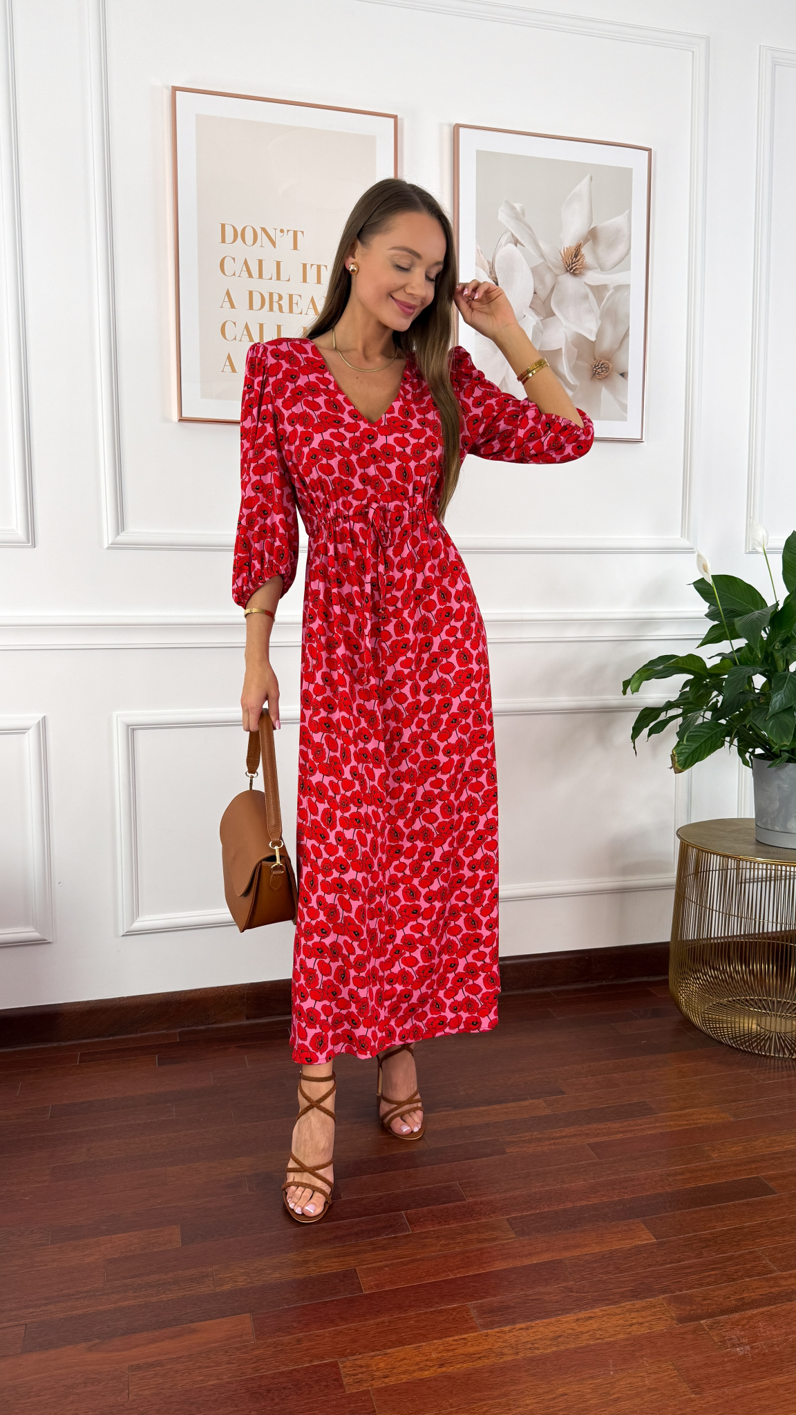 Wiskozowa sukienka Flower w maki