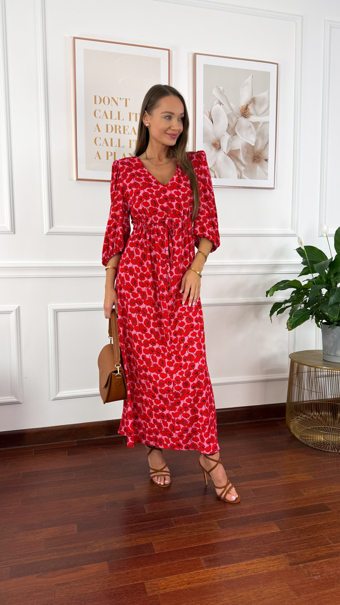 Wiskozowa sukienka Flower w maki