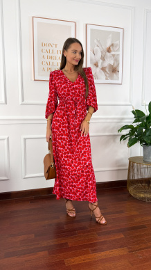 Wiskozowa sukienka Flower w maki