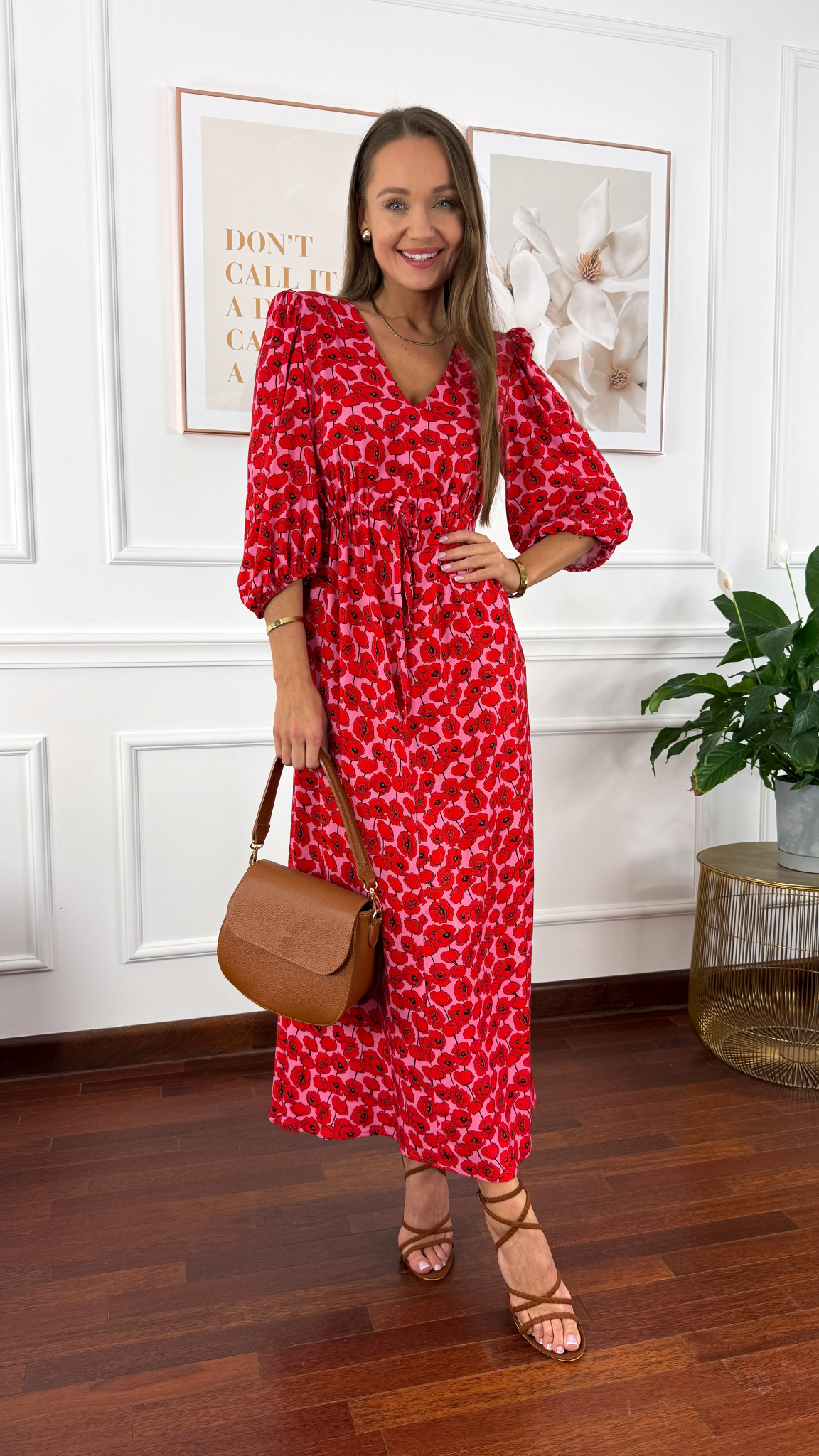 Wiskozowa sukienka Flower w maki