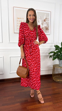 Wiskozowa sukienka Flower w maki