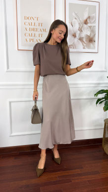 Wiskozowa spódnica Hesia fango