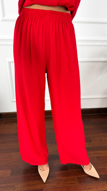 Wiskozowy komplet Sira czerwony