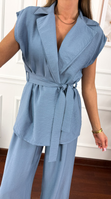 Wiskozowy komplet Sira niebieski