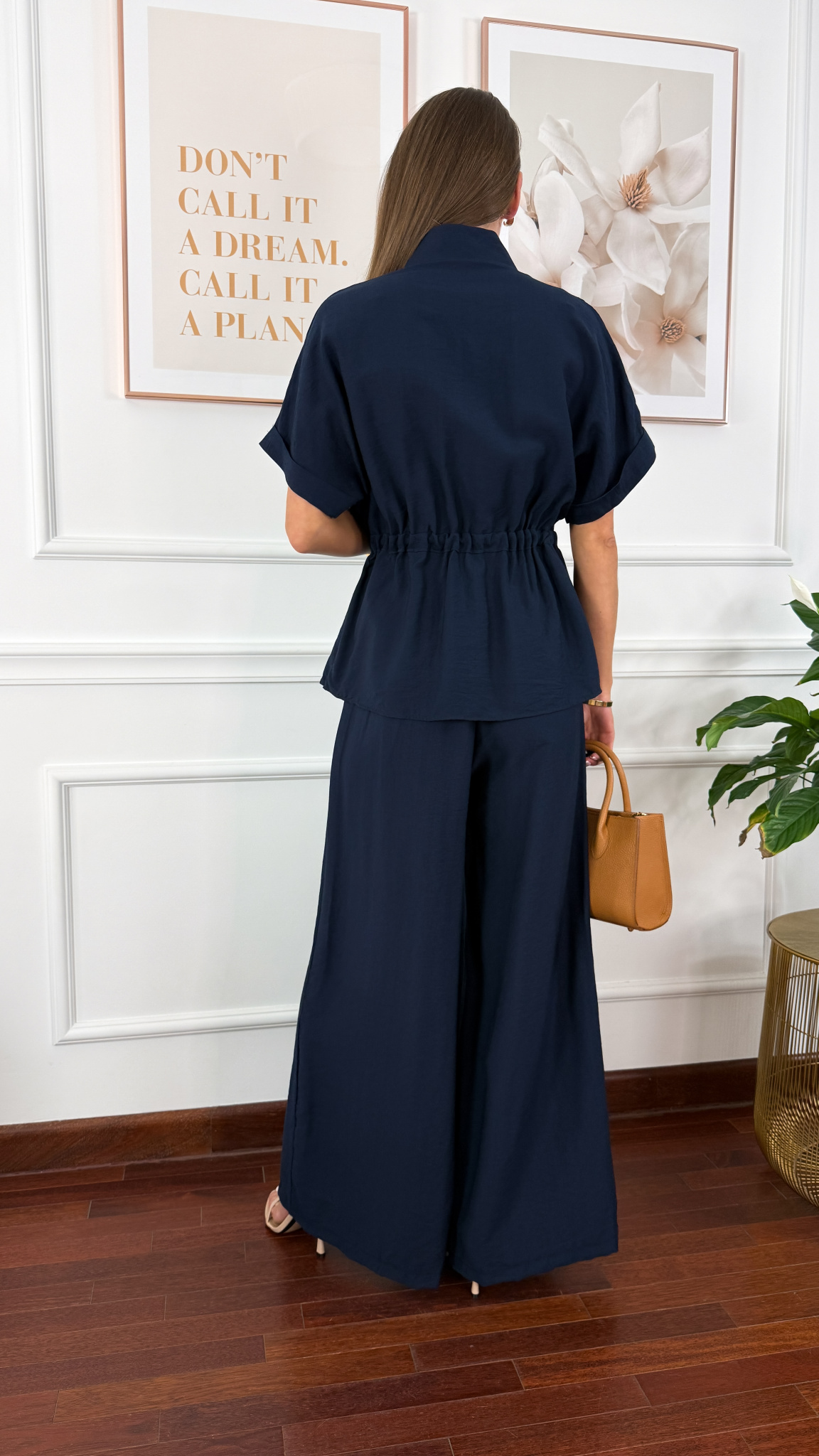 Wiskozowy komplet Orelia granatowy