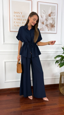 Wiskozowy komplet Orelia granatowy