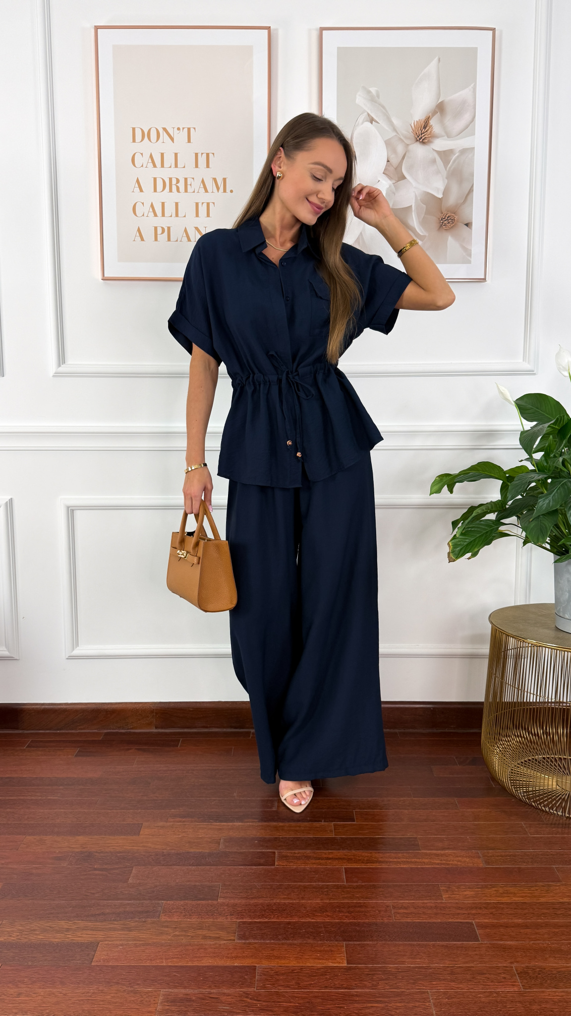 Wiskozowy komplet Orelia granatowy