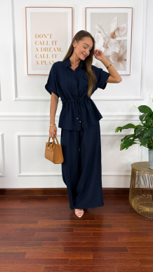 Wiskozowy komplet Orelia granatowy