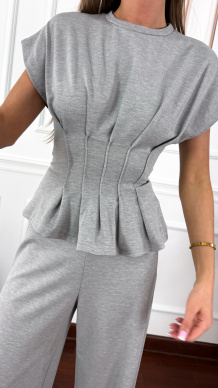 Wiskozowy komplet Jania szary