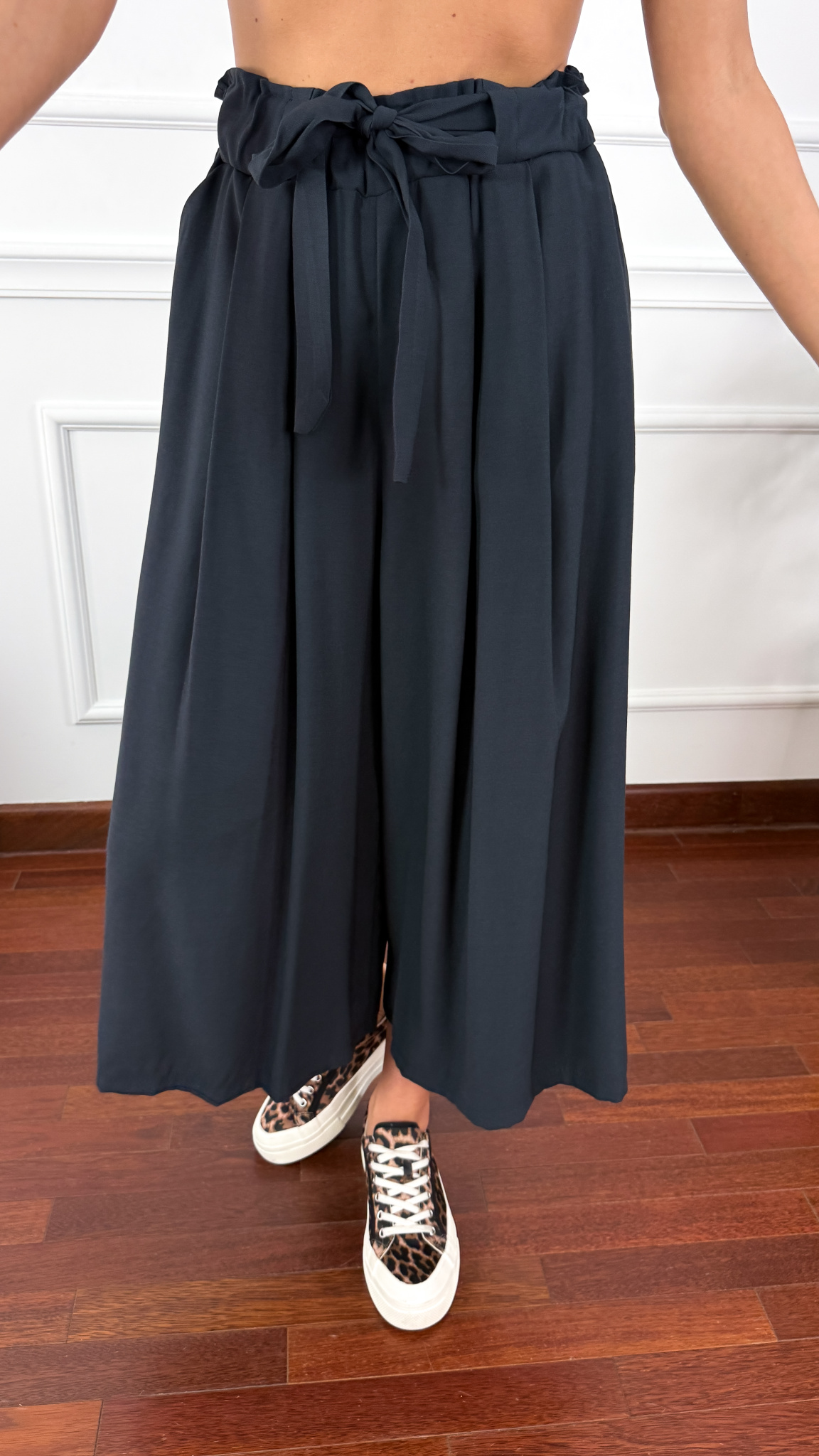 Spodnie culotte Brera czarne