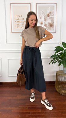 Spodnie culotte Brera czarne