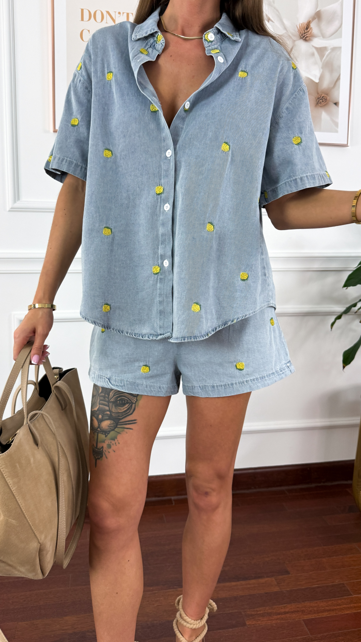 Bawełniany komplet Lime denim