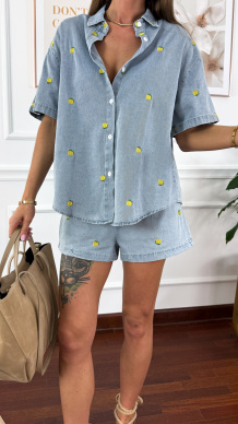 Bawełniany komplet Lime denim