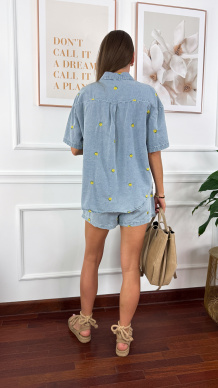 Bawełniany komplet Lime denim
