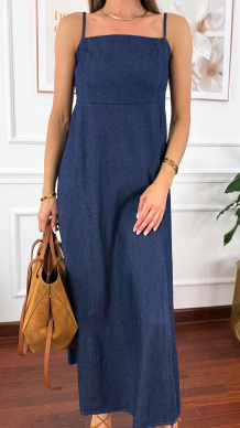 Bawełniana sukienka Marina denim