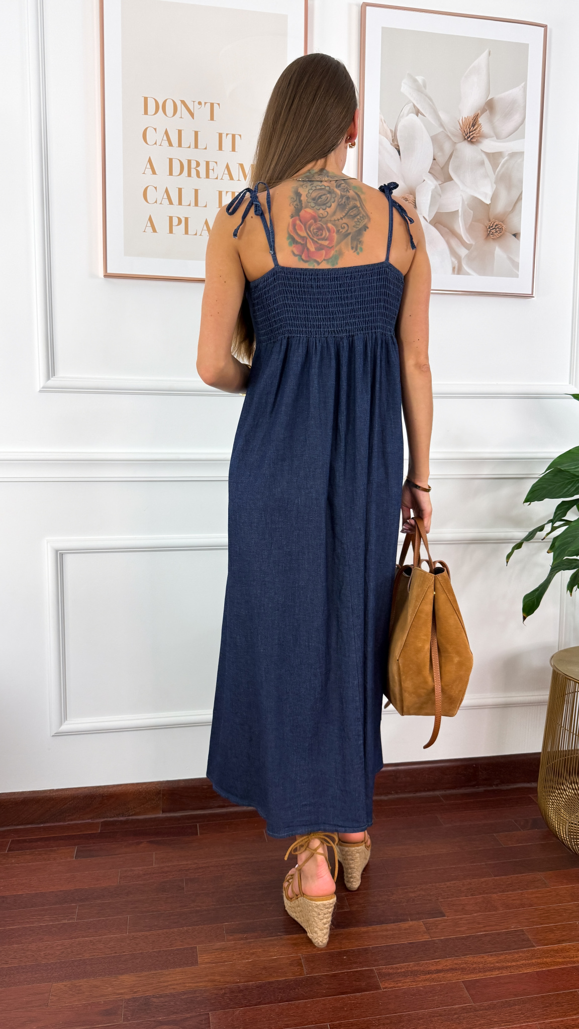 Bawełniana sukienka Marina denim