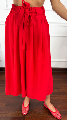 Spodnie culotte Brera czerwone