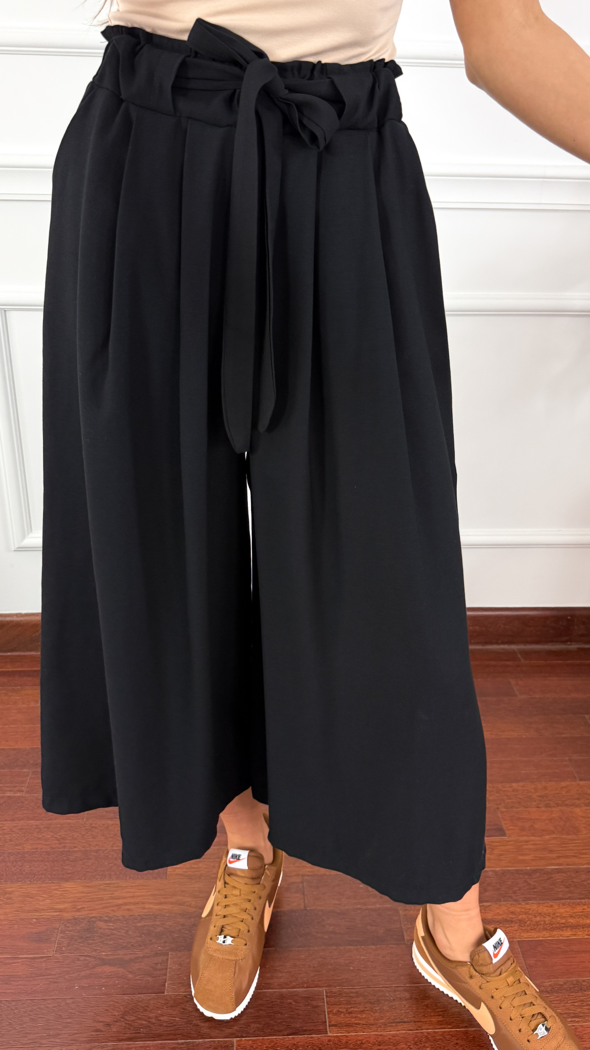 Spodnie culotte Brera czarne