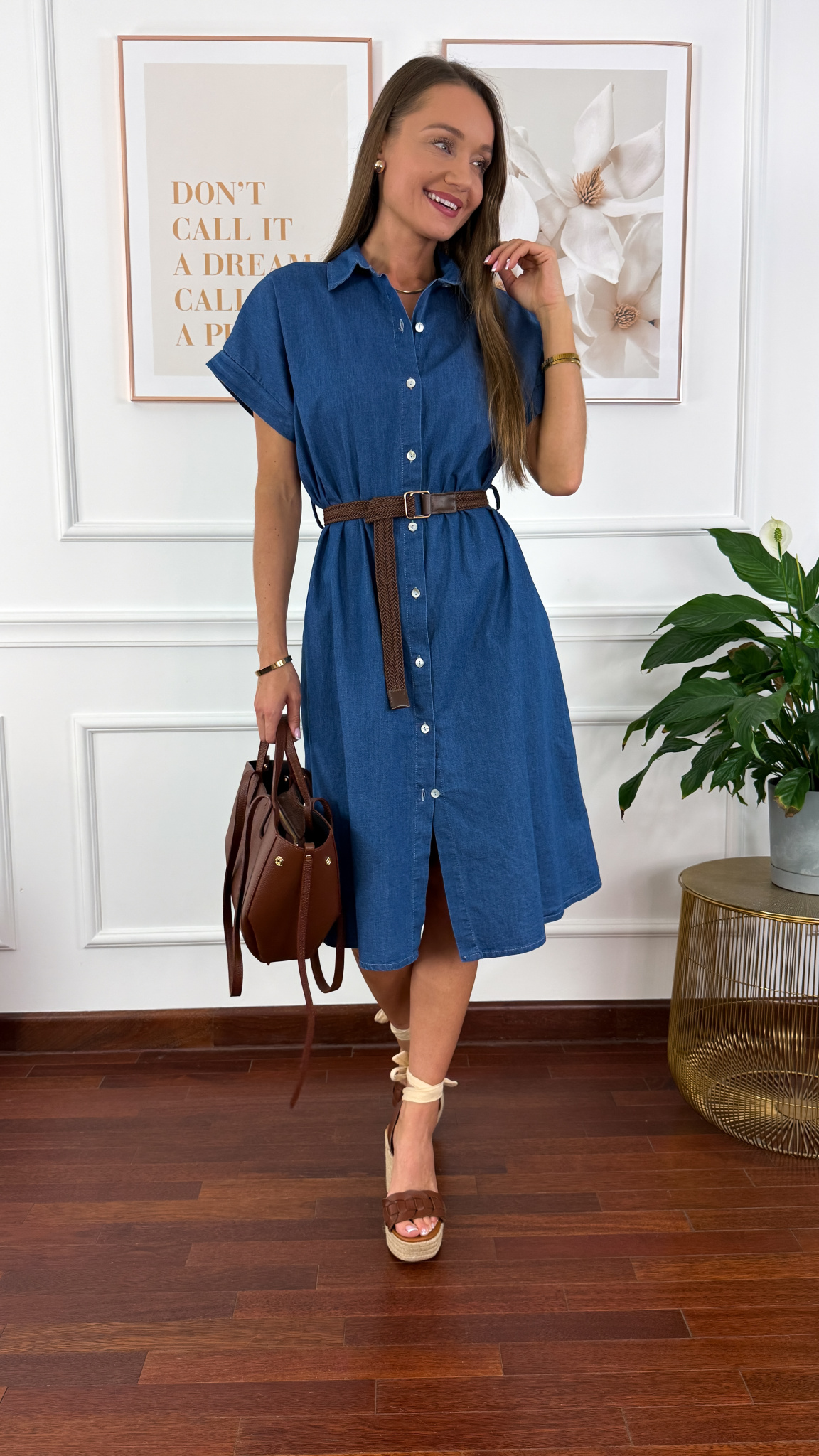 Bawełniana szmizjerka Tess denim