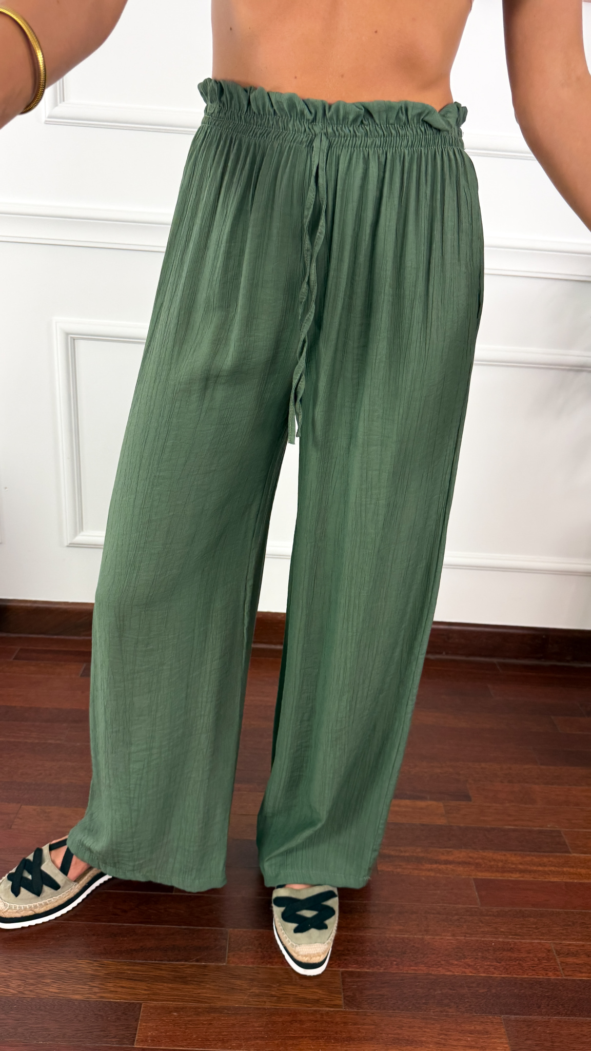 Wiskozowy komplet Nadia khaki