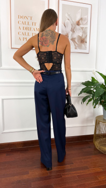 Koronkowe body Nancy czarne