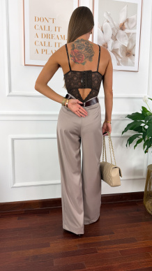 Wiskozowe spodnie Elena cappuccino
