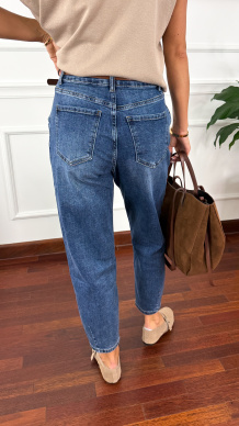 Spodnie balloon Karo denim