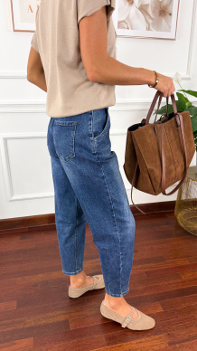 Spodnie balloon Karo denim