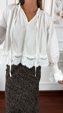 Bawełniana koszula Sara biała