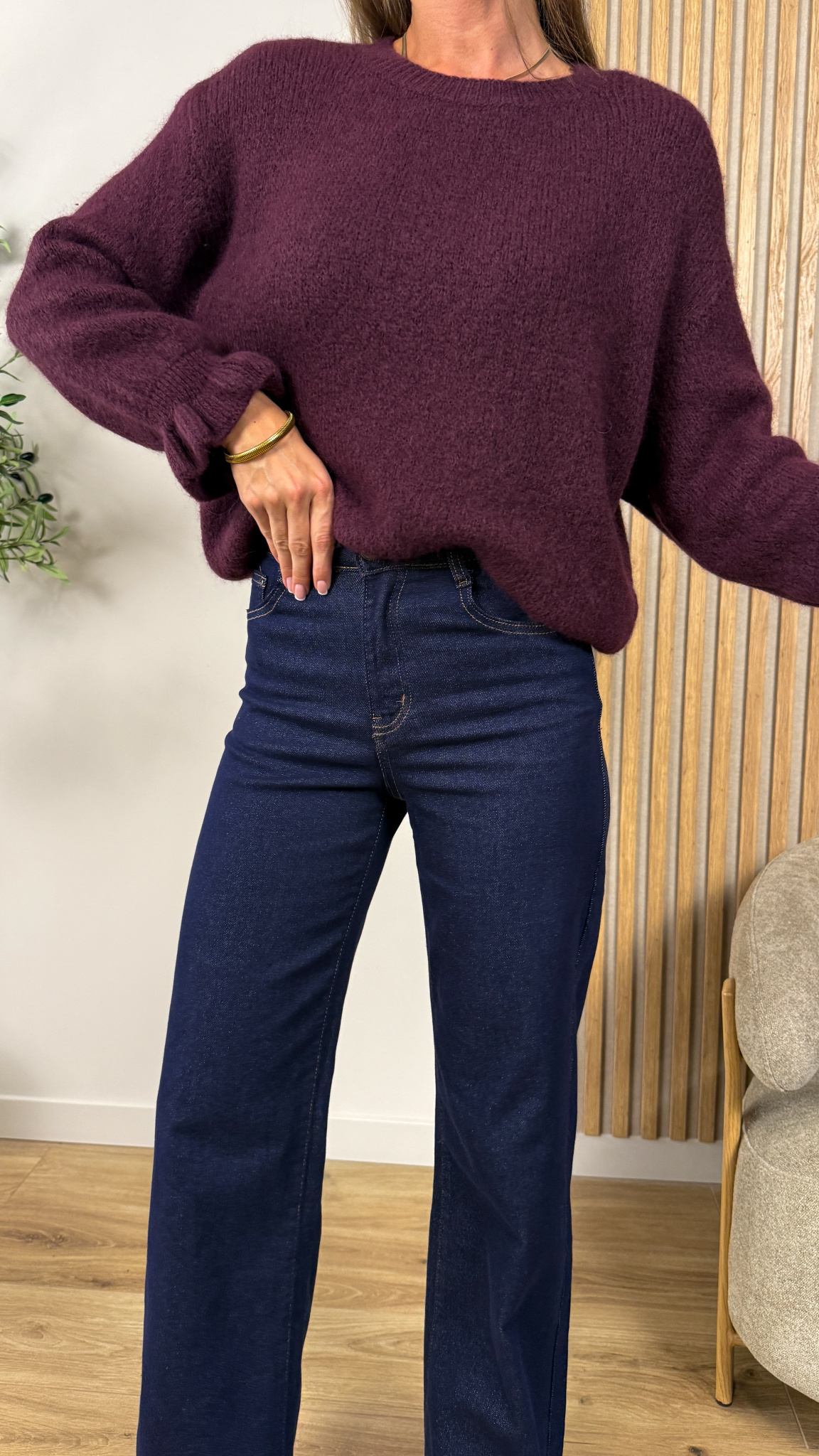 Spodnie wide-leg Bela denim