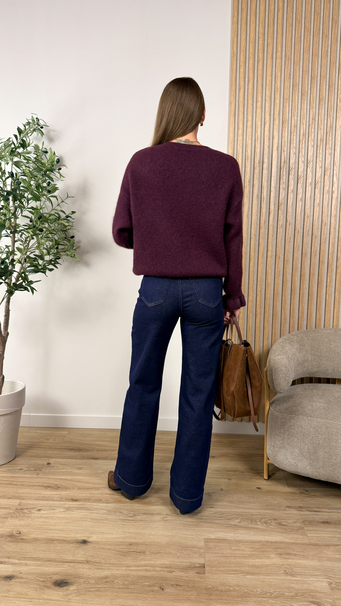Spodnie wide-leg Bela denim