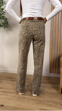 Spodnie wide-leg Bizu pantera