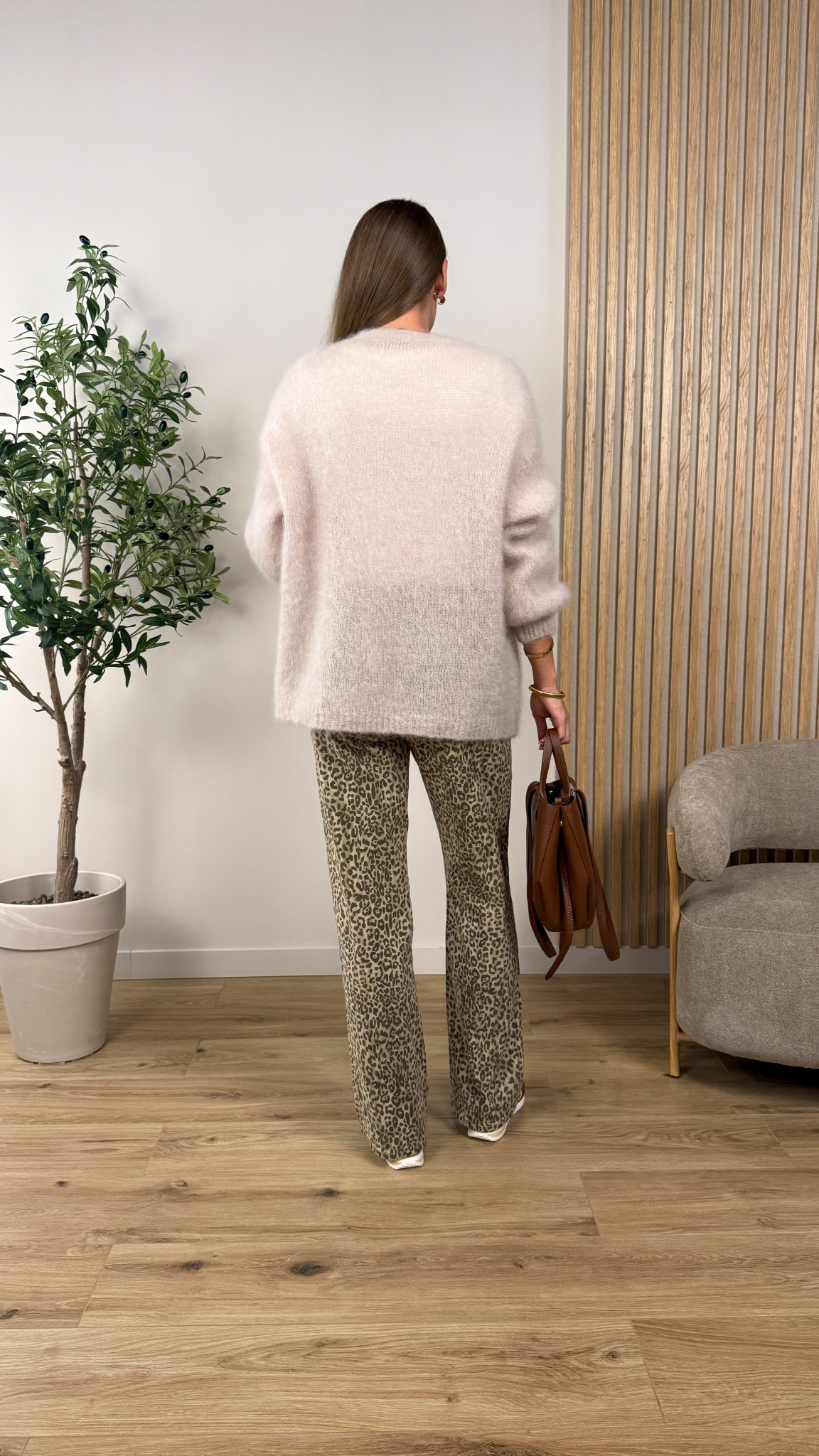 Spodnie wide-leg Bizu pantera