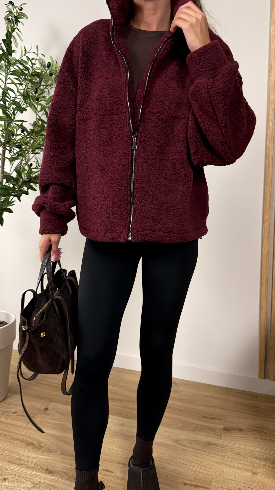 Bluza polarowa Kristina bordowa