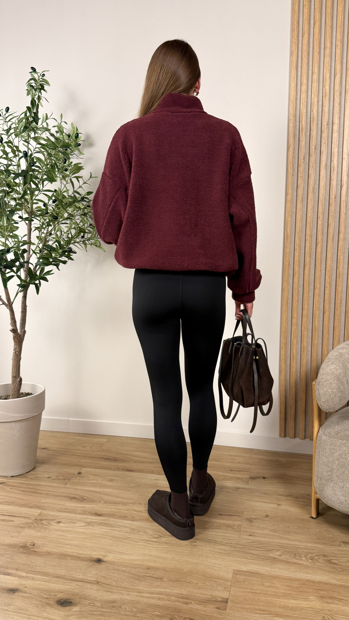 Bluza polarowa Kristina bordowa