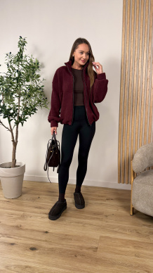 Bluza polarowa Kristina bordowa