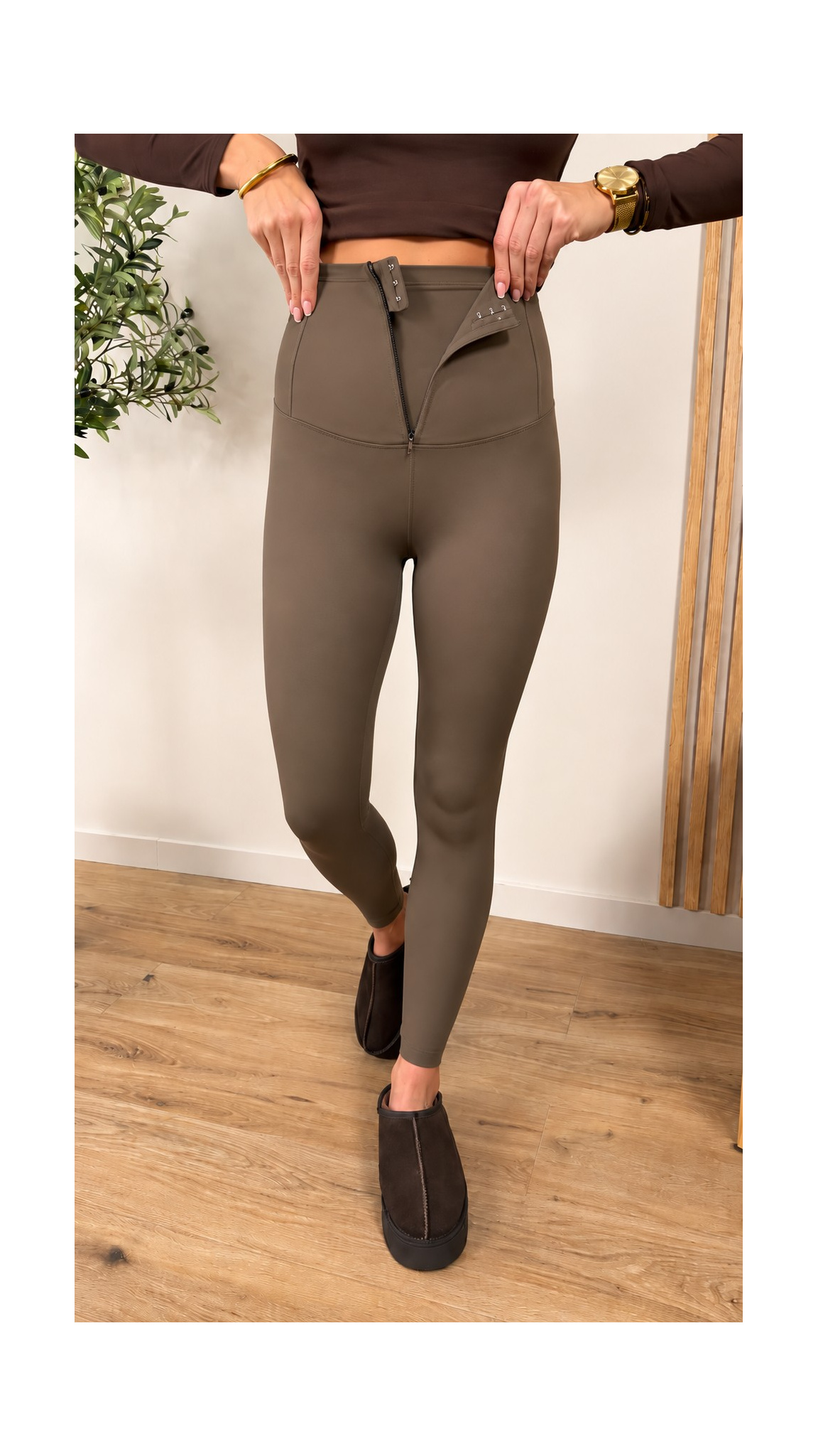 Legginsy modelujące Yuna brązowe
