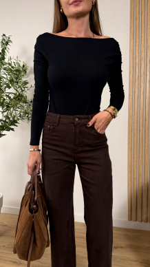Bawełniane body Hana czarne