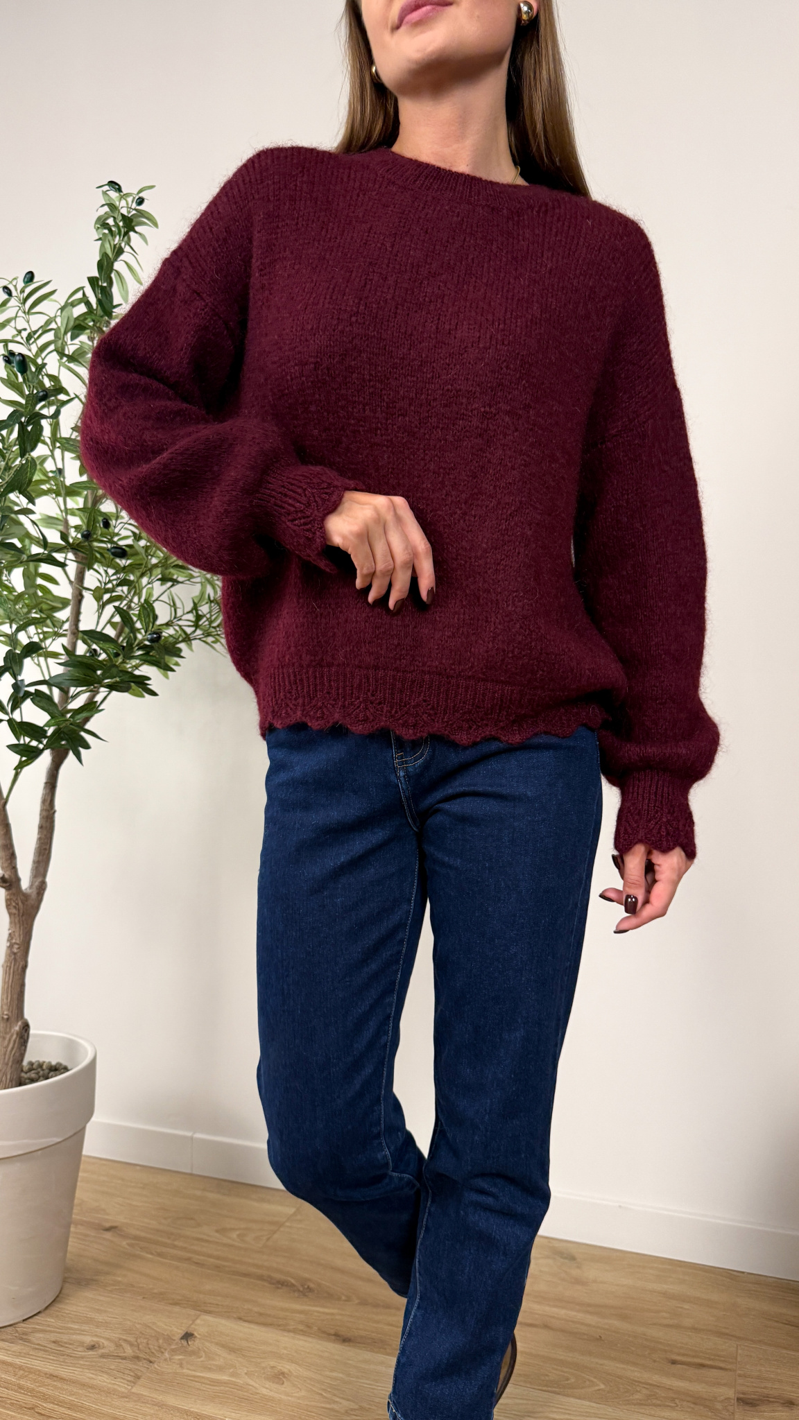 Sweter Noemi bordowy