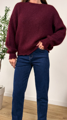 Sweter Noemi bordowy