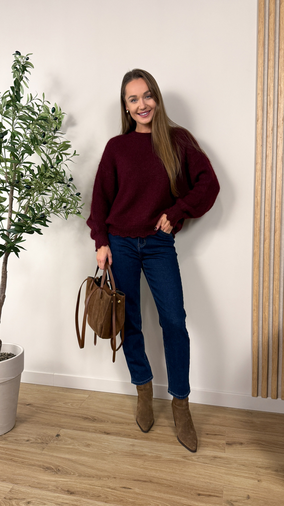 Sweter Noemi bordowy