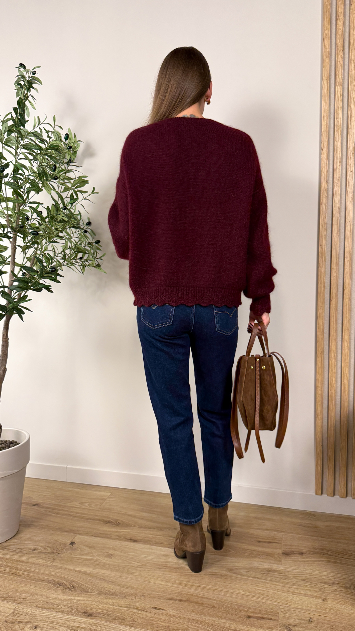 Sweter Noemi bordowy