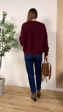 Sweter Noemi bordowy